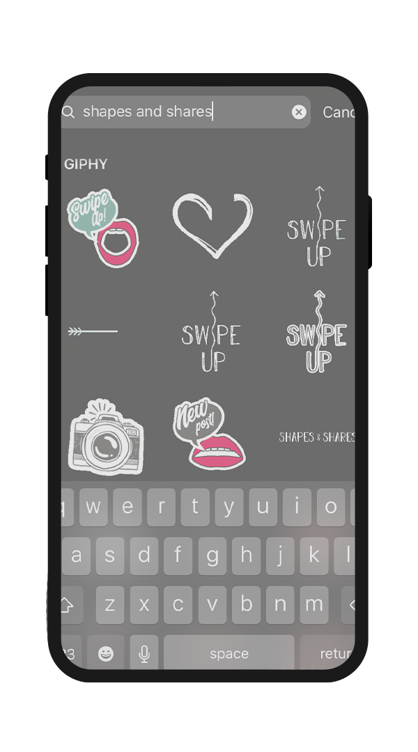 Instagram Gif Sticker Design Shapes & Shares